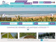 Tablet Screenshot of camping-vendee-atlantique.com
